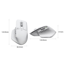 MOUSE LOGITECH INALÁMBRICO MX MASTER 3S GRIS PALIDO 2