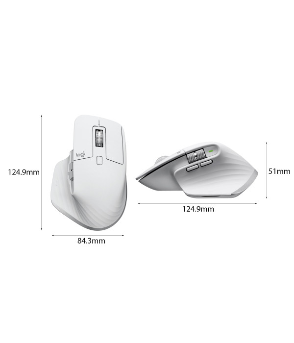 MOUSE LOGITECH INALÁMBRICO MX MASTER 3S GRIS PALIDO