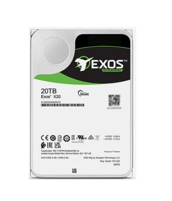 DISCO DURO PARA NAS SEAGATE  EXOS X20 20TB 7200 RPM 256MB CACHE SATA 6.0GB/S 3.5"