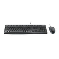 Combo Teclado y Mouse Logitech MK120 Alámbrico USB Negro Español 2