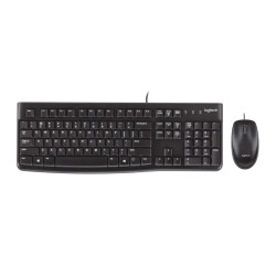 Combo Teclado y Mouse Logitech MK120 Alámbrico USB Negro Español
