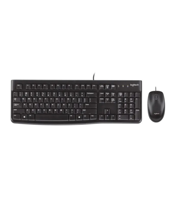 Combo Teclado y Mouse Logitech MK120 Alámbrico USB Negro Español