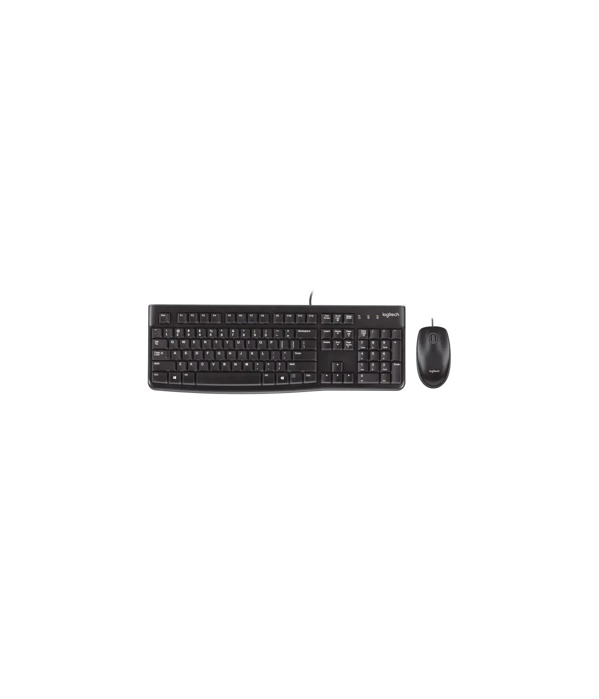 Combo Teclado y Mouse Logitech MK120 Alámbrico USB Negro Español