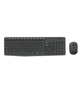 Combo Teclado y Mouse Logitech MK235 Inalámbrico Negro 2