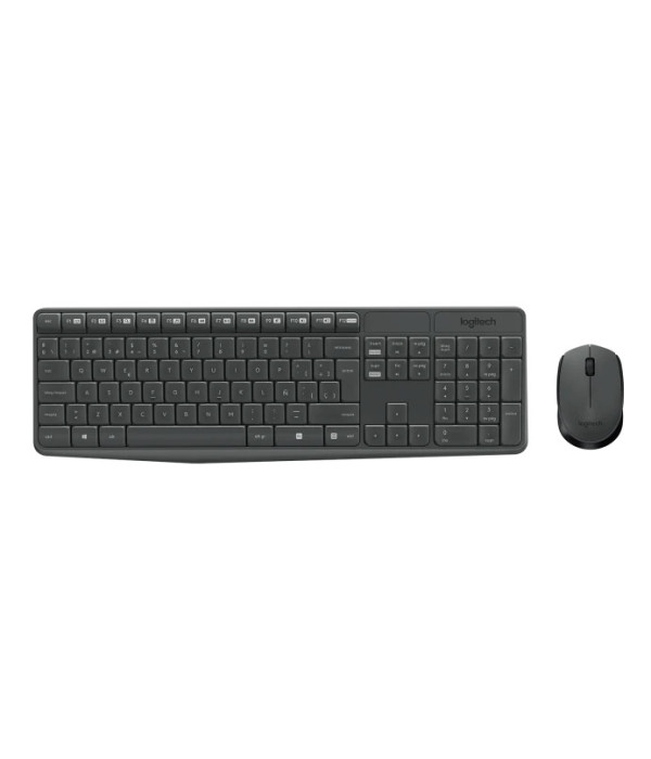 Combo Teclado y Mouse Logitech MK235 Inalámbrico Negro