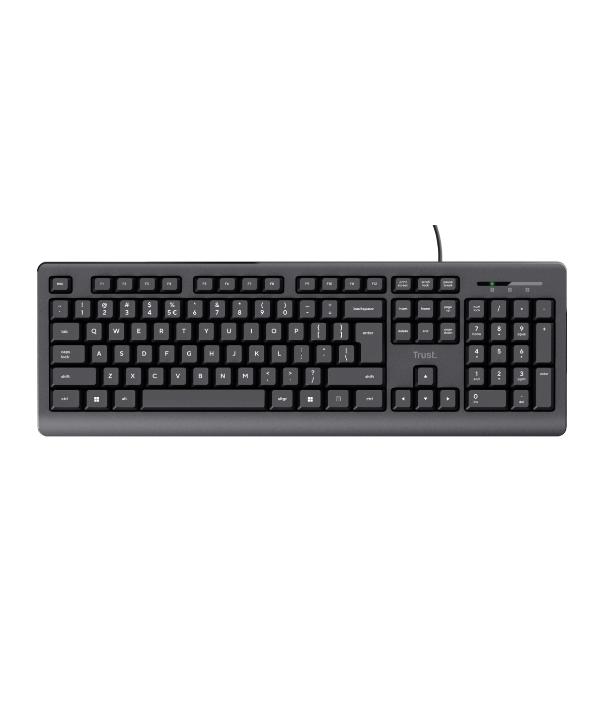 Teclado Trust Primo 23883 USB Español Resistente a Derrames Negro