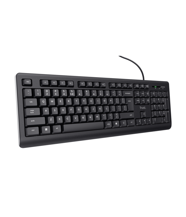 Teclado Trust Primo 23883 USB Español Resistente a Derrames Negro