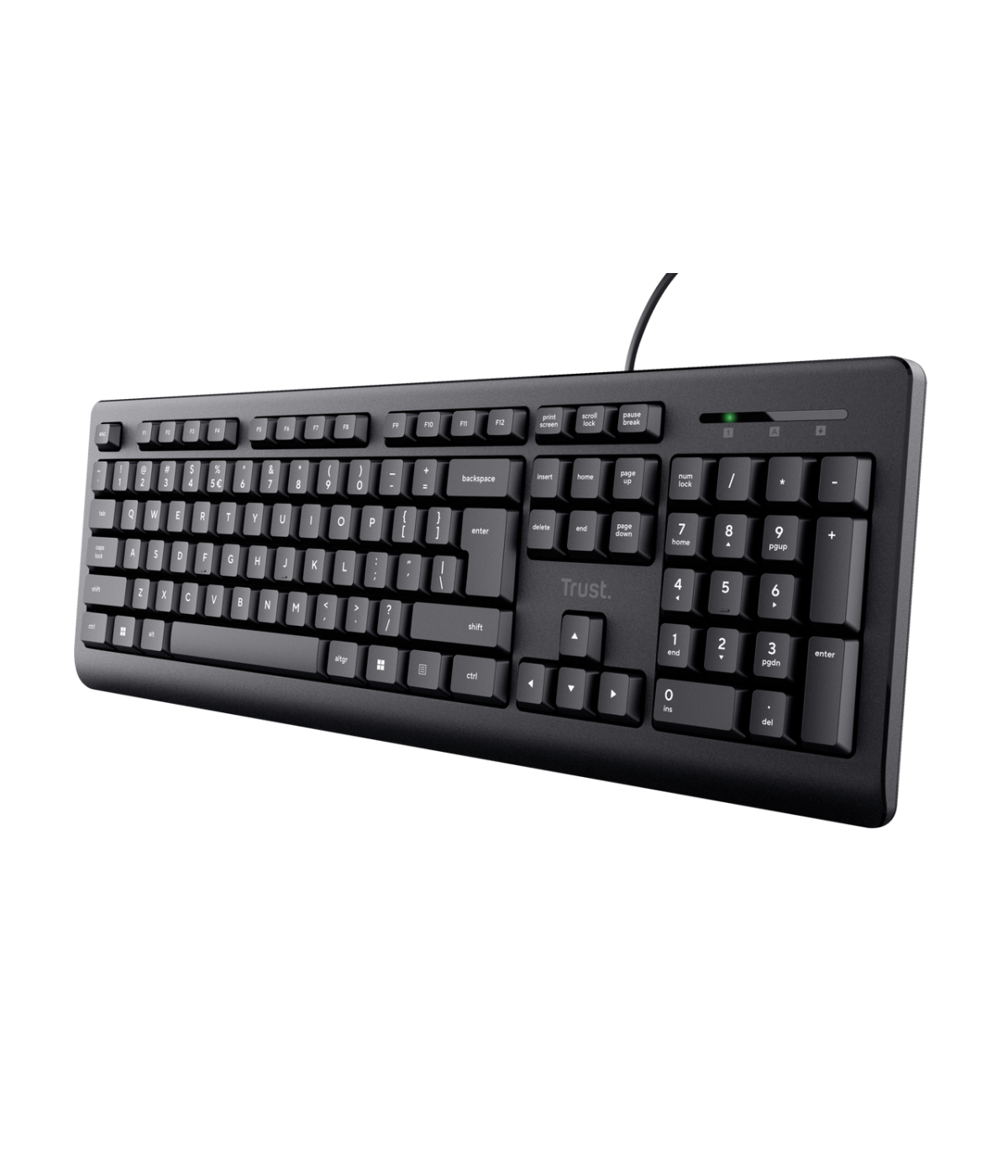 Teclado Trust Primo 23883 USB Español Resistente a Derrames Negro
