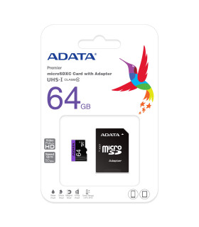 MEMORIA MICROSD ADATA 64GB CL10   AUSDX64GUICL10