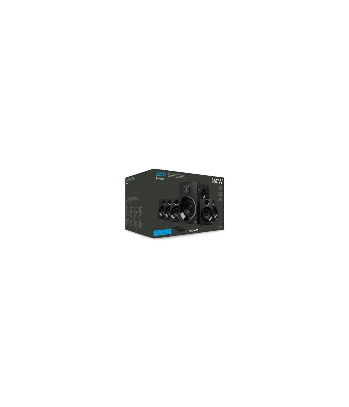 Parlantes Logitech Z607 5.1 Bluetooth 160 W Negro