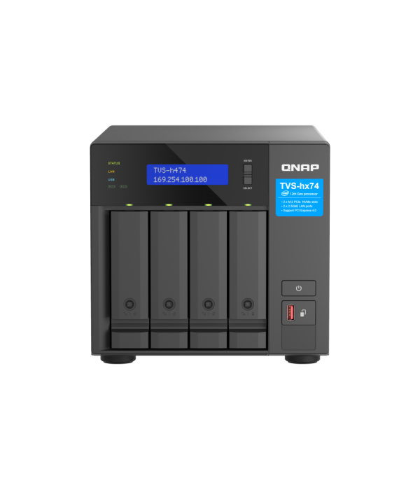 NAS 4 BAHIAS QNAP INTEL PENTIUM G7400 TVS-H474-PT-8G