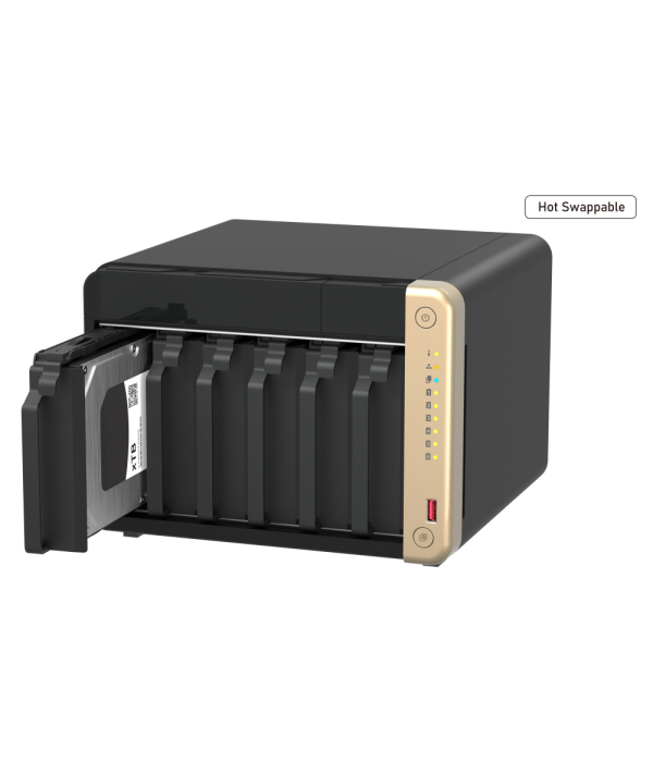 NAS 6 BAHIAS QNAP INTEL 4C/4T UP 2.9GHZ 8GB TS-664-8G-US