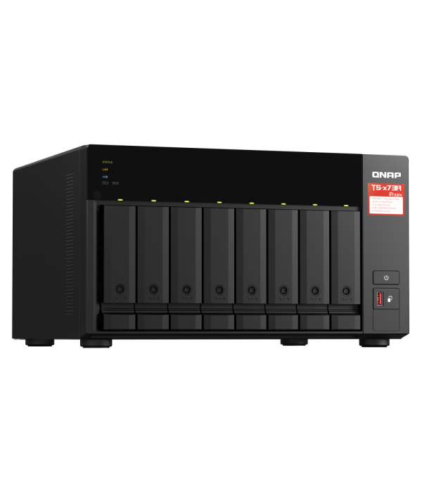 NAS 8 BAHIAS QNAP ISCSI IPSAN AMD RYZEN V1500B 4C/8T 8GB TS-873A-8G-US