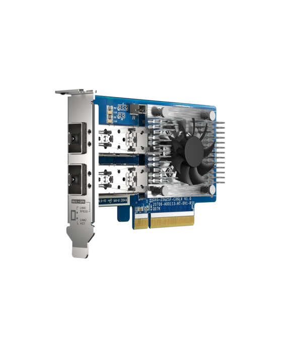 DUALPORT SFP28 25GBE QNAP NETWORK EXP CARD LOW-PROFILE PCIE GEN4 QXG-25G2SF-CX6