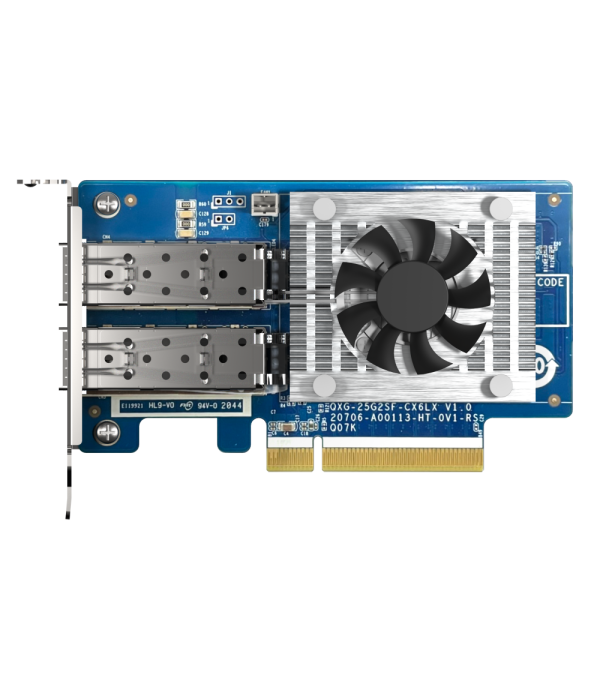 DUALPORT SFP28 25GBE QNAP NETWORK EXP CARD LOW-PROFILE PCIE GEN4 QXG-25G2SF-CX6