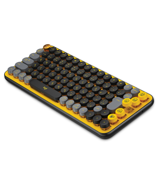 TECLADO LOGITECH POP KEYS NEGRO-AMARILLO EMOJIS 920-010713