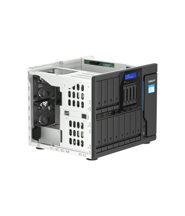 NAS QNAP 16 BAHÍAS ATOM C5125 DE 8 NÚCLEOS/8T 2.8 GHz 8GB TS-1655-8G-US