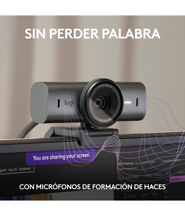CAMARÁ WEB MX BRIO 705 4K 90° DE CAMPO VISUAL USB C