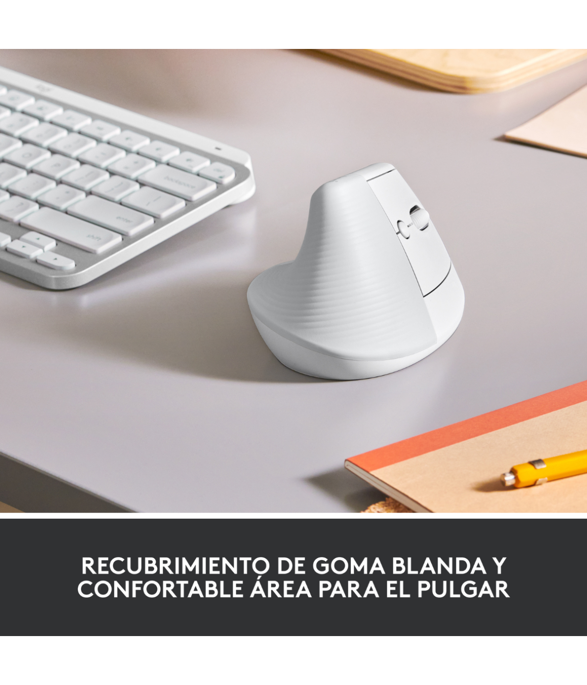 Mouse Ergonómico Logitech Lift Vertical Blanco