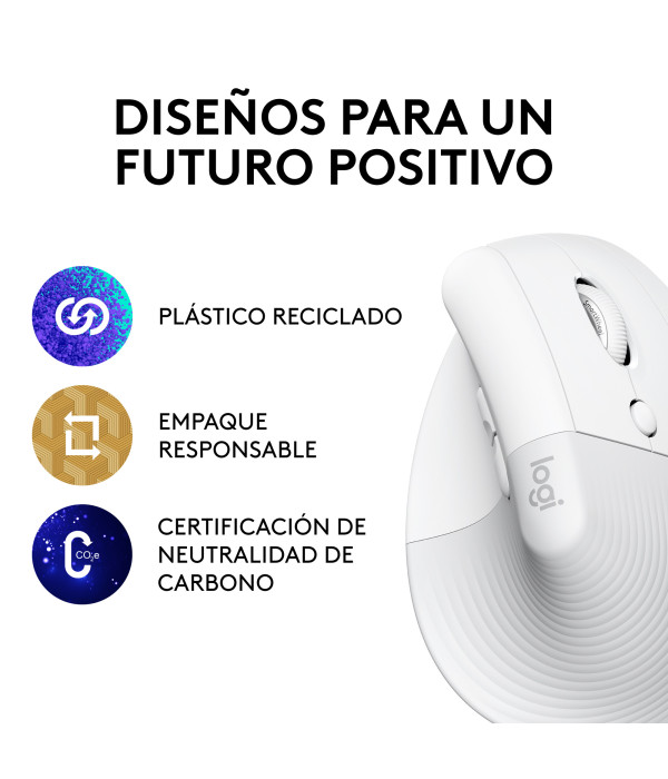 Mouse Ergonómico Logitech Lift Vertical Blanco
