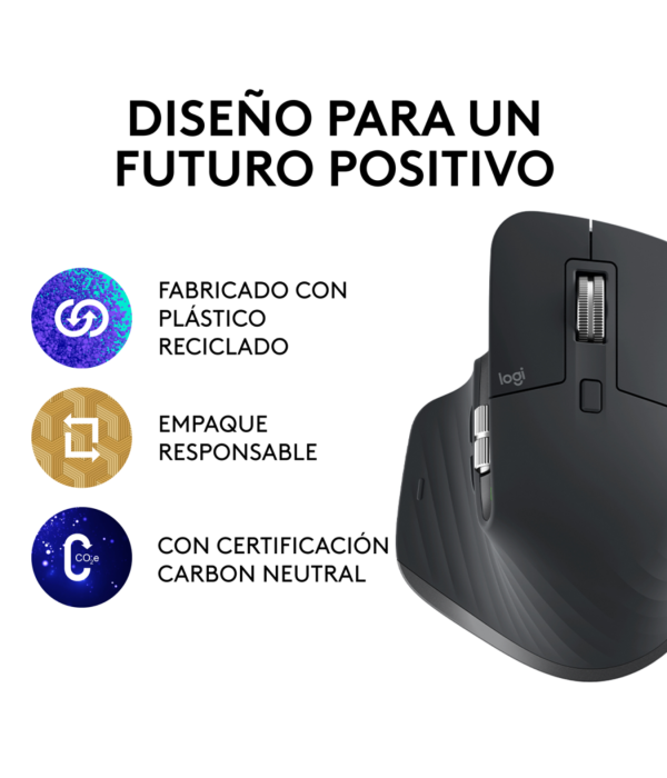 MOUSE LOGITECH INALÁMBRICO MX MASTER 3S GRAFITO