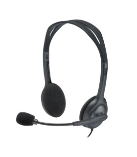 LOGITECH | 981-000612 | DIADEMA H111 Logitech Plug 3.5MM Compatible PC-Cell-Tablet Estéreo Micrófono Giratorio 180° Cable