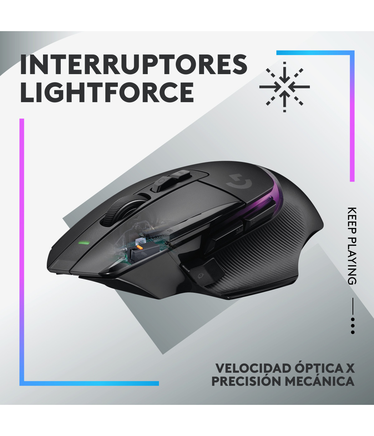 Logitech G502 X LIGHTSPEED 910-006178 Mouse Gamer Inalámbrico Negro