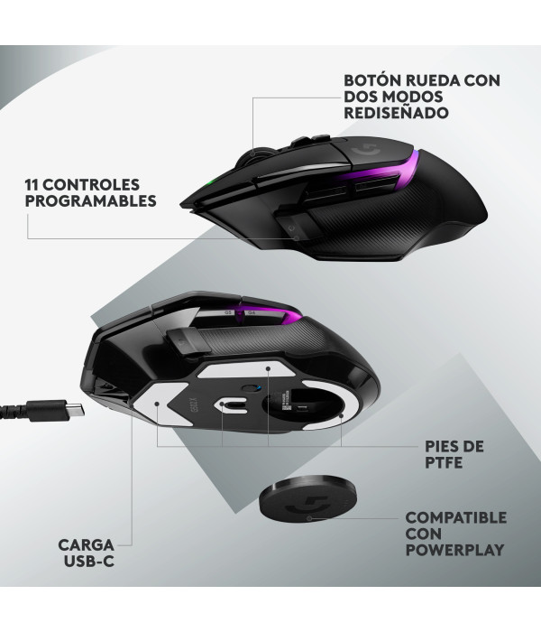 Logitech G502 X LIGHTSPEED 910-006178 Mouse Gamer Inalámbrico Negro