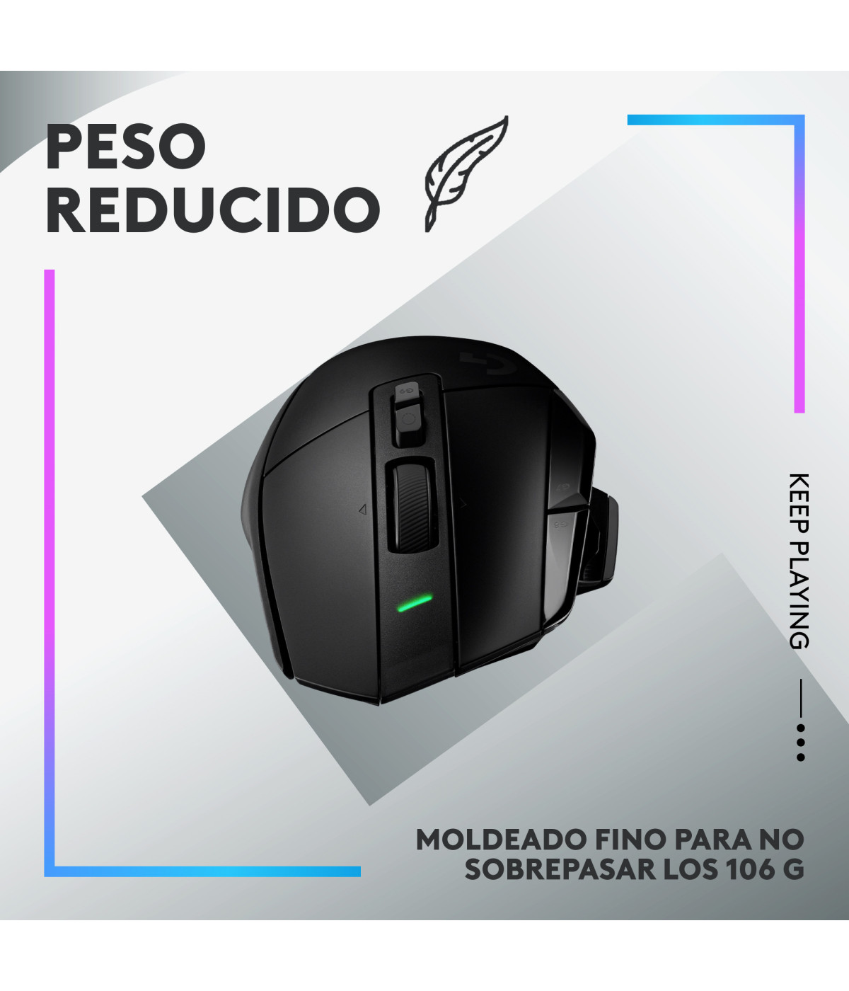 Logitech G502 X LIGHTSPEED 910-006178 Mouse Gamer Inalámbrico Negro