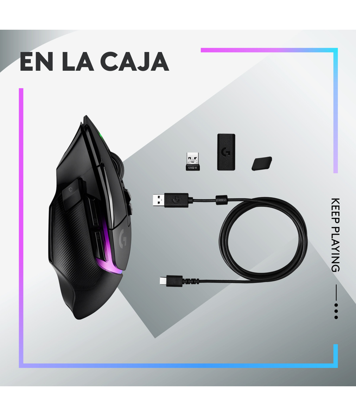 Logitech G502 X LIGHTSPEED 910-006178 Mouse Gamer Inalámbrico Negro