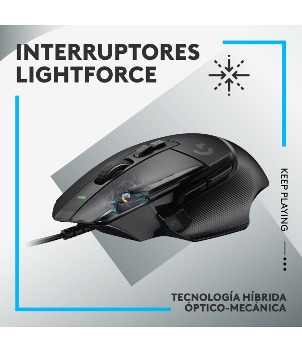 Logitech G502 X 910-006136 Mouse Gamer Alámbrico Negro