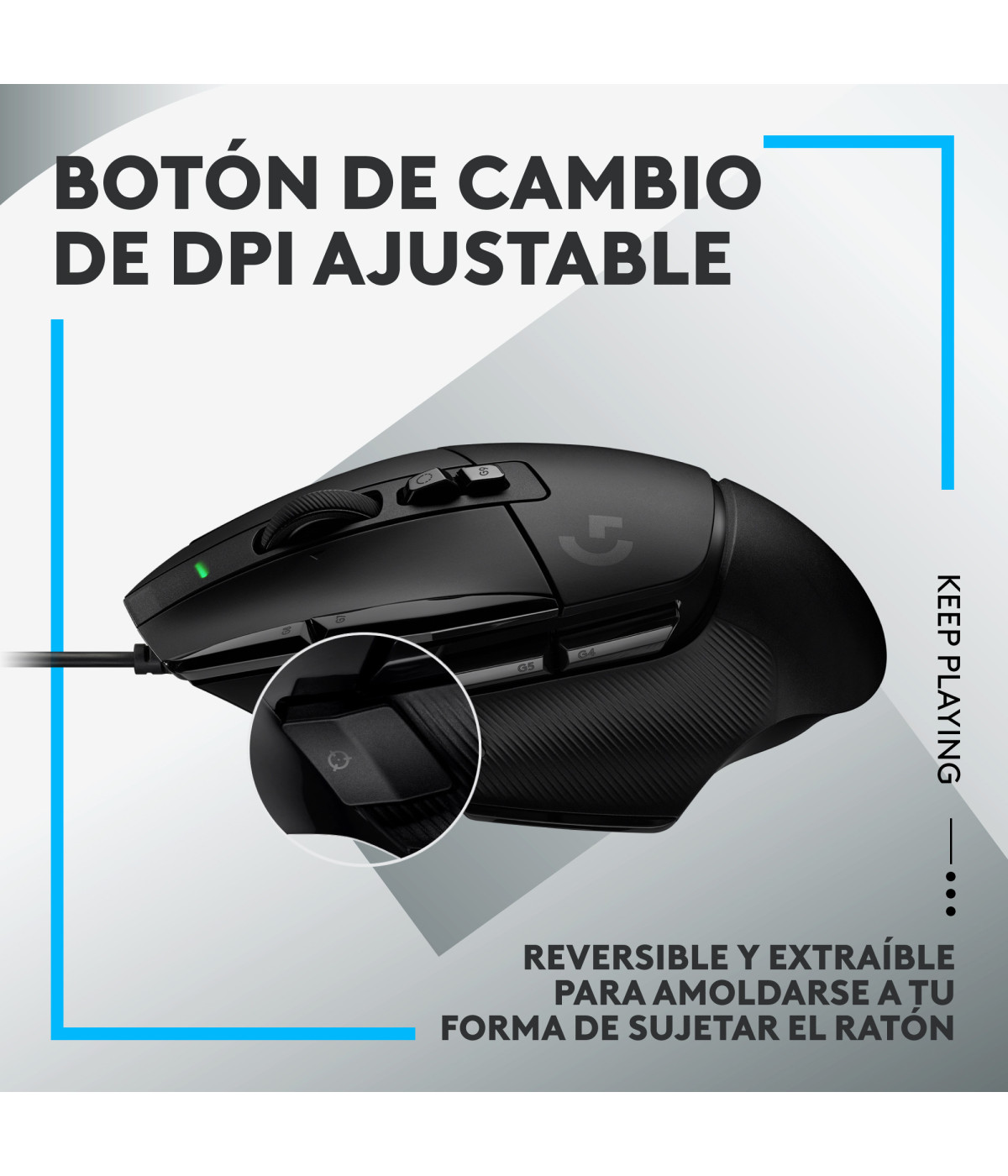 Logitech G502 X 910-006136 Mouse Gamer Alámbrico Negro