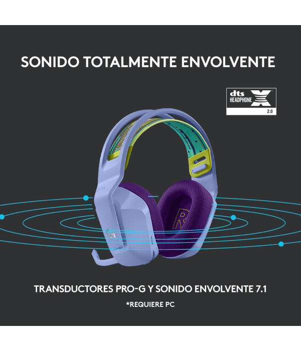 DIADEMA LOGITECH G733 GAMING LIGHTSPEED LILA 981-000889
