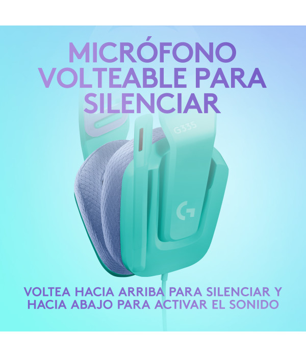 Audífonos Gamer Logitech G335 Alámbricos con Micrófono Menta
