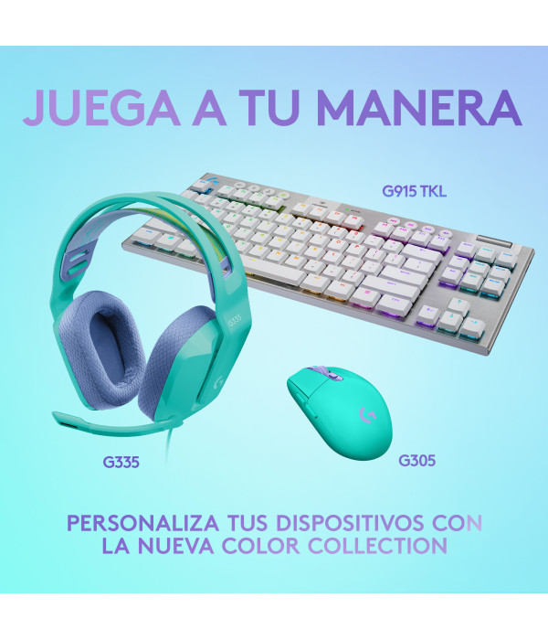 Audífonos Gamer Logitech G335 Alámbricos con Micrófono Menta