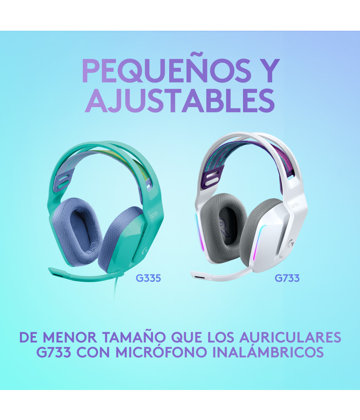 Audífonos Gamer Logitech G335 Alámbricos con Micrófono Menta