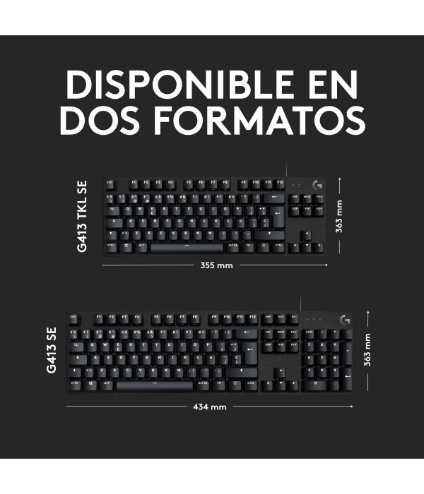 Teclado Gamer Logitech G413 TKL SE Mecánico Negro