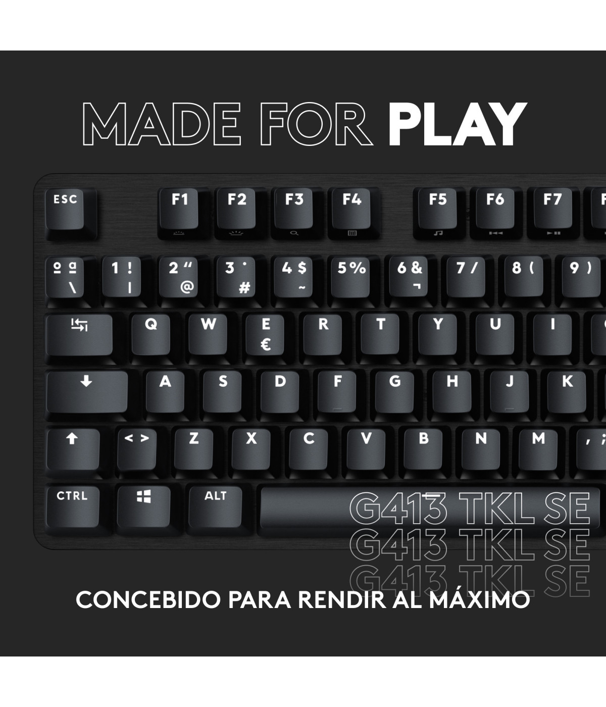 Teclado Gamer Logitech G413 TKL SE Mecánico Negro