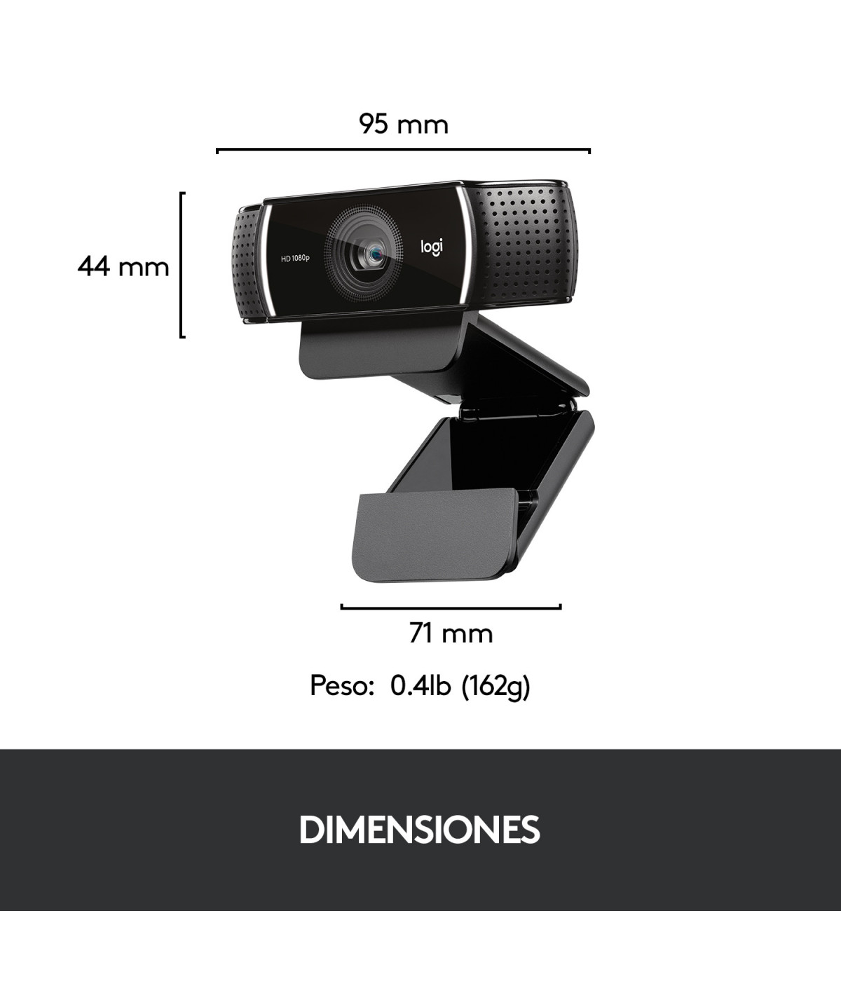 Cámara Web Logitech C922 Pro Stream Full HD 1080p con Trípode