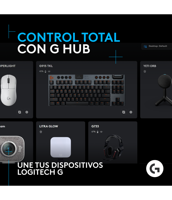 MICRÓFONO YETI ORB CON CONDENSADOR RGB NEGRO