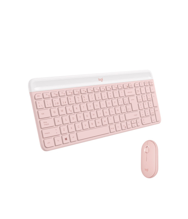 LOGITECH | 920-011312 | COMBO TECLADO-MOUSE Wireless MK470 ROSA (LAT/MX