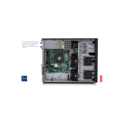SERVIDOR LENOVO ThinkSystem ST250 V3 Intel® Xeon® E-2468 16GB TruDDR5 4800M  960GB SSD. 2