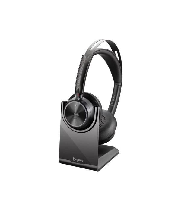 MPS | 9T9J6AAAC3 | Poly Voyager Focus 2 Microsoft Teams Certified USB-C-C Headset +USB-C/A Adapter +Charging Stand No