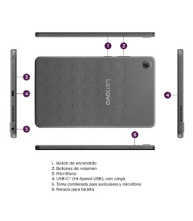 LENOVO | ZAF10118CO | TABLET LENOVO TAB ONE TB305XU PANTALLA 8,7 PULGADAS CONECTIVIDAD LTE MEMORIA 4GB + ALMACENAMIENTO 128GB 2