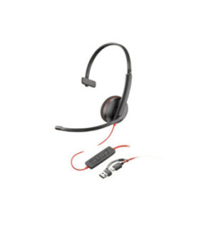 MPS | 8X214A6 | Poly Blackwire 3210 Monaural USB-C Headset +USB-C/A Adapter