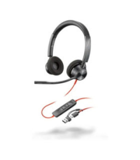 MPS | 8X220AA | Poly Blackwire 3320 Stereo Microsoft Teams Certified USB-C Headset +USB-C/A