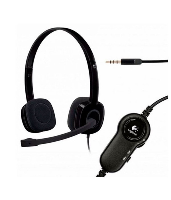 LOGITECH | 981-000587 | DIADEMA H151 Logitech Plug 3.5MM Compatible PC-Cell-Tablet Estéreo Micrófono Giratorio Cable 1.8Metros