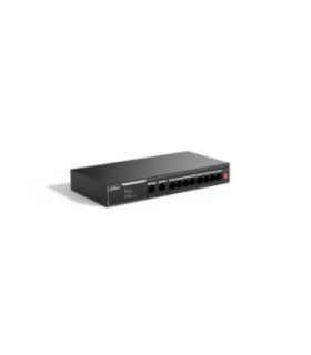 DAHUA | DH-SF1010LP | Switch Dahua PoE 10 puertos 10/100, NO ADMINISTRABLE / 8 puertos PoE, Admite los estándares 802.3af y