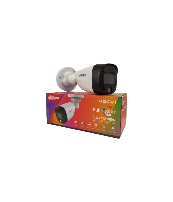 DAHUA | DH-HAC-HFW1209CN-LED-2.8MM | Camara Dahua Bullet, 2MP, Full Color, Lente Fijo 2,8mm, IR20M, 4en1 (CVI/TVI/AHD/CVBS),