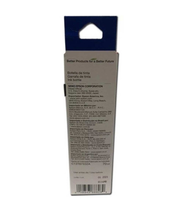 EPSON | C13T67332A | Tinta Epson ECOTANK